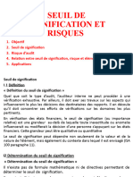 Seuil de Signification Et Risques