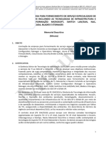 Memorial Descritivo Serviço Especializado Datacenter e Nuvem