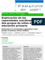 Exploración de Las Capacidades Coordinativas en Dos Grupos de Niños de Educación Primaria