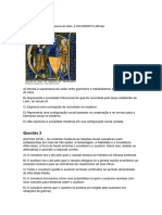 Lista 2 - Sociedade Feudal Séc V A XV