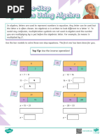 Year 6 Algebra Assignment