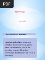 Epistemologia I