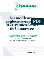 Meilleures Copies Du Concours Des Grandes Écoles de Commerce (ESH)