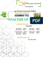 Analysis of Tea