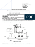 Epreuve Zero de Commande de Machines Bacc F3 Session 2024