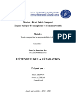 L'étendue de La Réparation