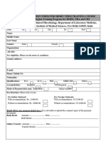 Training Course Application Form