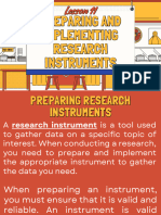 Preparing and Implementing Research Instruments