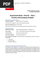 Task 1 Assessment Brief First Sit 2023-24