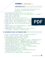 (Power BI Dashboard Creation) (Cheatsheet)