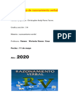 Christopher Andy Flores Torres - Trabajo de Razonamiento Verbal 3A C