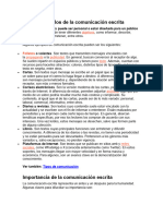 Tipos y Ejemplos de La Comunicación Escrita