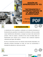 Detergentes y Desinfectantes en La Industria Alimentaria