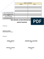 Official Results Format