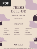 Cream Purple Abstract Thesis Defense Presentation