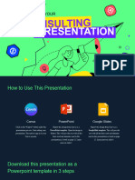 Blue, Green and Red Professional Consulting Pitch Deck