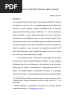 Las Causas de La Crisis en Estados Unidos y El Retorno de La Política Keynesiana