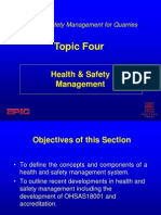 Topic Four: Health & Safety Management