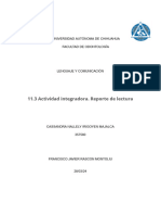 11.3 Actividad Integradora. Reporte de Lectura