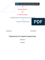 Btech CSE Major Report On C-Talk Messenger