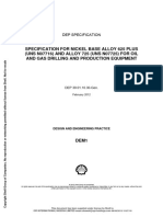 Specification For Nickel Base Alloy 625 Plus (UNS N07716) AND ALLOY 725 (UNS N07725) FOR OIL and Gas Drilling and Production Equipment