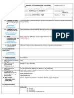 Health Lesson PLan 3rd Quarter