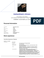 Kishanthaini Chirara: Personal Information