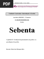 Capítulo II - Evolução Do Pensamento em Gestão e Os Paradigmas Da Gestão.