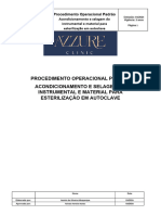 POP - Acondicionamento e Selagem Do Instrumental e Material para Esterilização em Autoclave