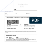 Chennai To Mumbai - Flight Itinerary