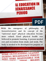 Physical Education in The Renaissance Period