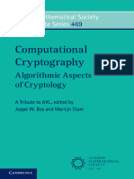 (London Mathematical Society Lecture Note Series, Series Number 469) Joppe Bos (editor), Martijn Stam (editor) - Computational Cryptography_ Algorithmic Aspects of Cryptology-Cambridge University Pres