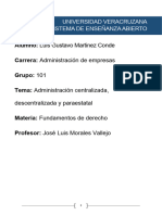 Administración Centralizada, Descentralizada y Paraestatal