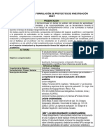 Formulación Proyectos de Investigación 20221