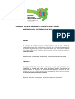 O Serviço Social e Uma Perspectiva Critica de Atuação Na Erradicação Do Trabalho Infantil