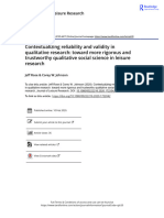 Rose, J., & Johnson, C. W. (2020) - Contextualizing reliability and ред - validity in qualitative research toward more rigorous and trustworthy qualitative social science in leisure research