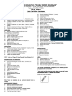 Lista de Útiles 5 Años