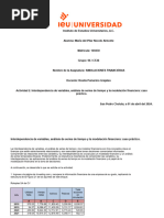 Actividad 2. Interdependencia de Variables, Análisis de Series de Tiempo y La Modelación Financiera Caso Práctico.