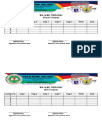 Tabulating Sheet