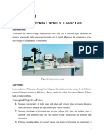 Experiment#6 - Characteristic Curves of A Solar Cell