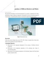 Experiment# 5 - Temperature Dependence of Different Resistors and Diodes