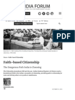 Niraja Gopal Jayal, Faith-Based Citizenship', The India Forum (2019), Pp. 1-7.