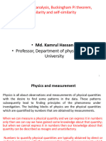 Dimensional Analysis Lecture Note 21