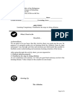 ABLUTION Activity Sheet