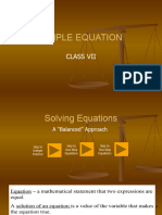 Simple Equation CH 4