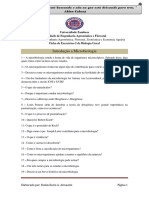 Ficha de Excercicios - 2 de Biologia Geral 2023