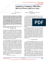 VLSI Implementation of Adaptive FIR Filter Using DA With Low Power and Low Area