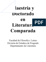 Maestria en Literatura Comparada