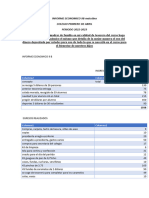 INFORME ECONOMICO 9B Matutina Excel