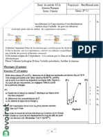 Devoir de Contrôle N°3 - Sciences Physiques - 3ème Informatique (2021-2022) Mme Mhaouek Sonia